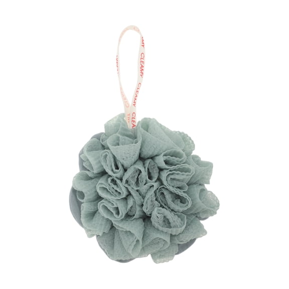 Unique Bargains 1 Pc Bath Shower Loofah Sponge Body Puffs for Bathroom 5.91"x5.12" Blue