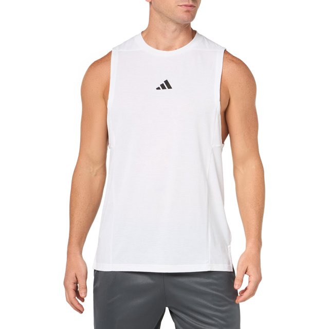 Camiseta sin mangas de adidas diseñada para entrenamiento y entrenamiento para hombres