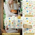 thumbnail image 5 of Pioneer Flower Floral Print Pattern Round Tablecloth 70"x70", Wrinkle Resistant Wipeable Table Cover for Kitchen Dining Room Picnic Patio and Party, 5 of 6