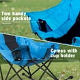 thumbnail image 3 of BOSSIN Portable Oversized Rocking Camping Chair for Adults,Outdoor Folding Chair with Storage Bag & Cup Holder, 3 of 7
