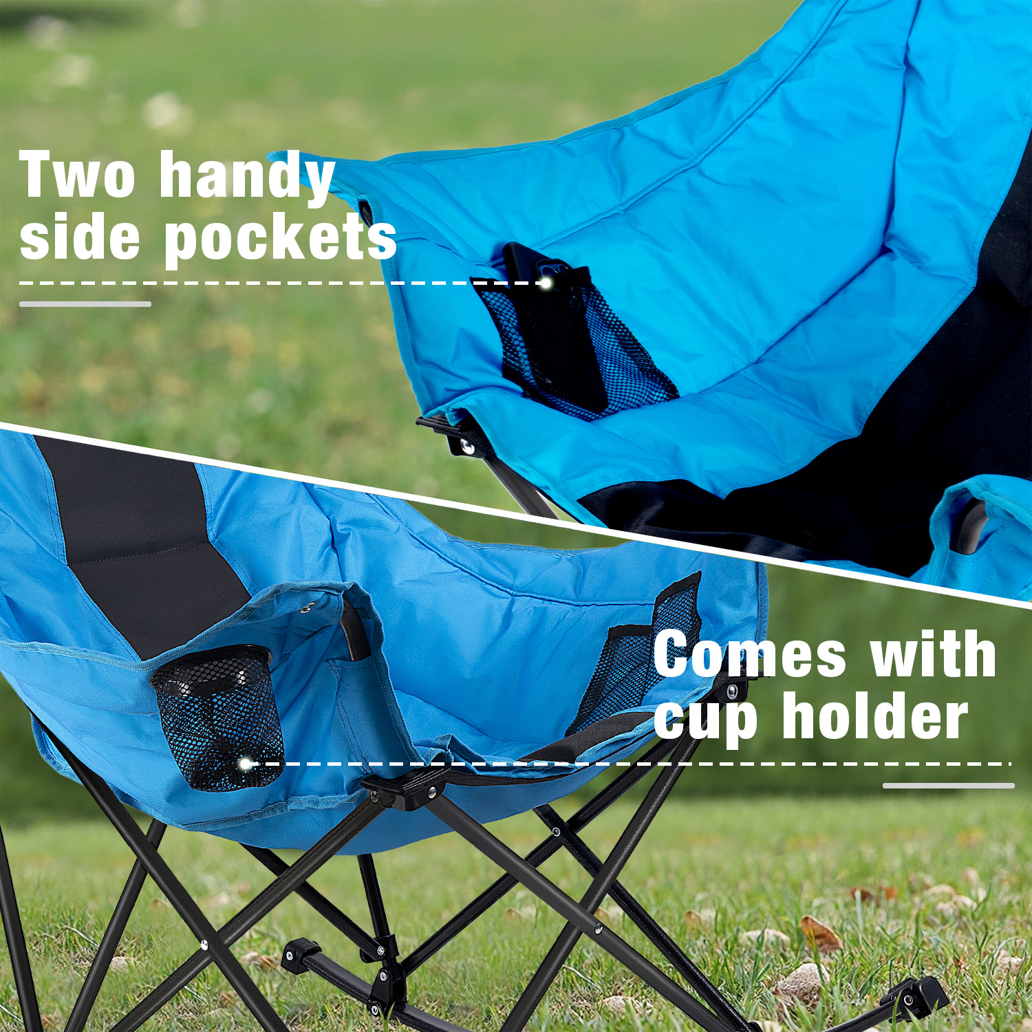 BOSSIN Portable Oversized Rocking Camping Chair photo 3