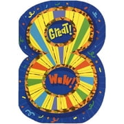 Paper House Productions Great Eight Die Cut Foil Age 8 / 8th Birthday Card