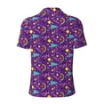 thumbnail image 4 of Rocae Retro 80s Style for Men's Short Sleeve Polo Shirt, Quick Drying Performance Moisture Wicking Sports Men's Golf Shirt XX-Large, 4 of 9