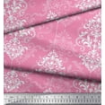 thumbnail image 2 of Soimoi Japan Crepe Satin Fabric Filigree Damask Print Sewing Fabric Yard 42 Inch Wide, 2 of 3