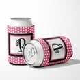 thumbnail image 5 of Letter B Initial Monogram - Pink Black Polka Dots Can or Bottle Beverage Insulator Hugger, 5 of 5