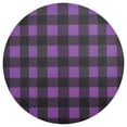 thumbnail image 3 of Ryvnso Purple Checkered Grid Pattern Round Plate Mats Dining Table Placemat Set of 4 for Holiday Decoration, 3 of 7