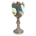 thumbnail image 4 of Howling White Wolf In Starry Night Wine Chalice Goblet With Celtic Knotwork 7oz, 4 of 6