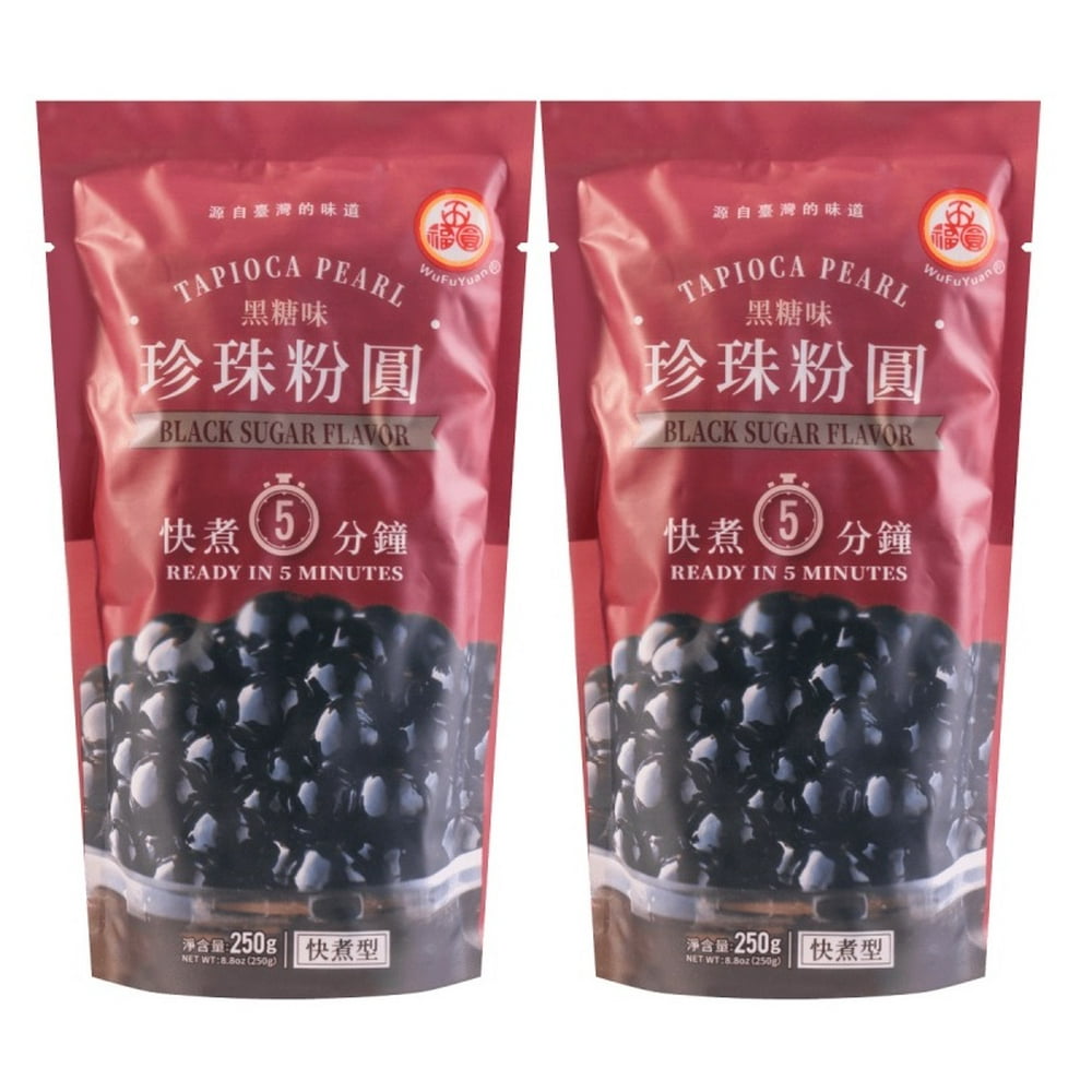 WuFuYuan BOBA Tapioca Pearl Black Sugar Flavor (Ready in 5 Minutes