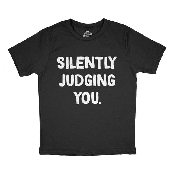 Youth Funny T Shirts Silently Judging You Sarcastoc Novelty Tee for Kids