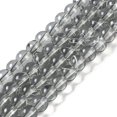 thumbnail image 1 of Drawbench Transparent Glass Beads Strands Spray Painted Round Light Grey 8mm Hole: 1.3~1.6mm 31.4 inch, 1 of 5