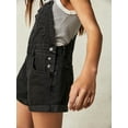 thumbnail image 5 of Womens Overalls Shorts Denim Bib Straps Shorts Casual Solid Color Rompers Jumpsuits With Pockets Pants, 5 of 5