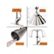 thumbnail image 4 of APPASO Patented Kitchen Faucet with Pull Down Sprayer and Soap Dispenser - Single Handle Stainless Steel Brushed Nickel High Arc Pull Out Kitchen Sink, 4 of 5