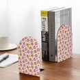 thumbnail image 5 of KLL Fall 70s Groovy Hippie 1 Print Wood Book Ends for Shelves,1 Pair Wood Bookends Book Holder Stand Decorative, Book Stoppers for Heavy Duty Books CD File Video Games, 5 of 8