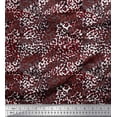 thumbnail image 1 of Soimoi Orange Cotton Cambric Fabric Leopard Animal Skin Decor Fabric Printed Yard 56 Inch Wide, 1 of 3