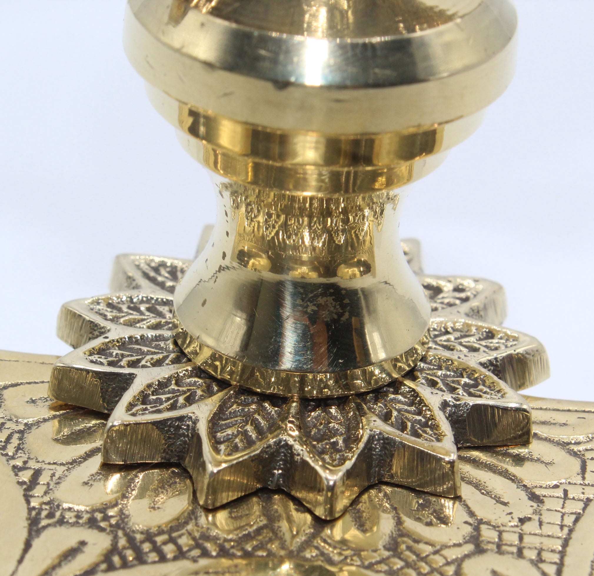 Dalax-Handmade Solid Brass Peacock Tabletop 3 Tealight Candleholders Centerpiece Decorations | Indian Decor Golden Diya Puja/Pooja Oil Lamp Housewarming Return Gift Set