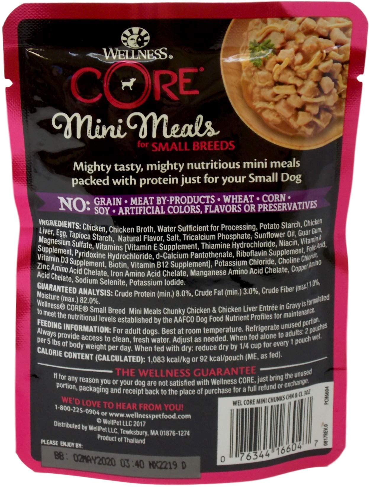 Mini Meals Grain Free Small Breed Dog Wet Food (2) Each: Chicken Pate, Chunky Chicken and Liver, Shredded Chicken Turkey (3 Ounces) MerlinsMart Zine | Toy | Wellness CORE
