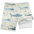 thumbnail image 4 of Hiijoy Big Boys Shark Print Quick Drying Swim Trunks with Compression Liner, 4 of 4