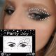 thumbnail image 2 of Tatuaje desechable pegatina cara joyería diamante maquillaje arte ojo brillo tatuaje temporal Eyeline sombra de ojos cara pegatina de diamantes de imitación Gao Jinjia LED, 2 of 2