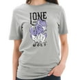 thumbnail image 3 of Lone Wolf Graphic Design Ring Spun Combed Cotton Short Sleeve Deluxe Jersey T-Shirt - Heather Grey 3XL, 3 of 4
