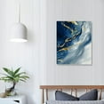 thumbnail image 4 of Nawypu Blue and Gold Abstract Wall Art Blue Abstract Canvas Art Blue Fantasy Wall Art Gold Foil Abstract Painting Blue and White Abstract Poster Blue and Gold Marble Wall Decor for Bedroom, 4 of 5