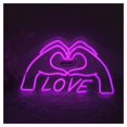 thumbnail image 2 of Letrero Luminoso De Neón "Love To The Heart" Para Dormitorio, Sala Estar, Club, Bar, Fiesta, Decoración Pared 43x25cm, 2 of 5