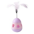 thumbnail image 1 of Interactive Cat Treat Dispenser Toy - Slow Feeder Puzzle Ball With Feather, Mental Stimulation - Increased Interaction, Stable Design - Made With Excellent PP Material, 1 of 8