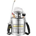 thumbnail image 3 of 1 Gallon Stainless Steel Sprayer, 12" Wand & 3FT Reinforced Hose, Hand Pump Sprayer with Pressure Gauge, Safety Valve & Adjustable Nozzle, Garden Weed Sprayer for Lawn, Gardening, Sanitizing, 3 of 6