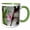 Green/White, variant on 3drose, Pink Peach Blossom, 11oz Mug