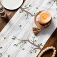 thumbnail image 3 of Gnomes Sunflower Table Runner - 72 Inch Long Bees Branches Floral Wooden Cotton and Linen Blended Dress Scarves Farmhouse Table Runner for Kitchen Dining, Coffee Table, 13" x 72", 3 of 8