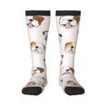 thumbnail image 2 of Lsque Bulldog Face Printed Crew Socks Men's Women's LightWeight Thin Casual Calf Socks ,Knee High Socks,Cotton Socks, 2 of 9