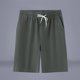 thumbnail image 1 of pstuiky Pantalones cortos de gimnasio, Pantalones cortos transpirables de color liso para hombre, informales, para vacaciones, con bolsillos Pantalones cortos cargo, 1 of 4