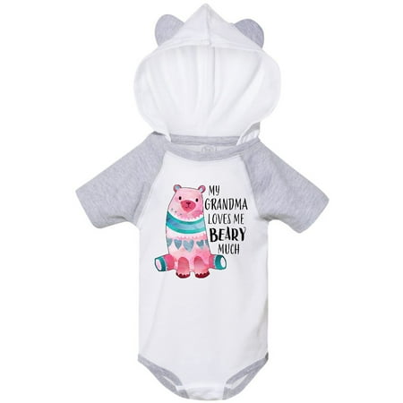 

Inktastic My Grandma Loves Me Beary Much with Cute Bear Gift Baby Boy or Baby Girl Bodysuit