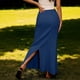 thumbnail image 2 of Faldas Largas para las Mujeres de Verano Color Sólido Cordón Moda Casual Poliéster Faldas de Cintura Elástica para las Mujeres, 2 of 5