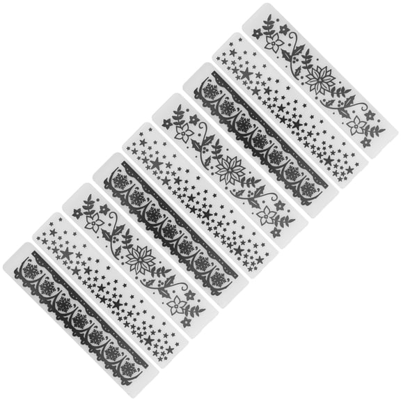 Diy Craft Supplies 9Pcs Embossing Folder DIY Plastic ConcaveConvex Embossed Template Paper Crafts For Card Scrapbook