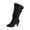 Black, variant on Dakaela Women’s Slouchy Mid Calf Heeled Boots Side Zipper Buckles Decor Suede Fashion Knee High Boots Round Toe Fall Winter Dress Boot