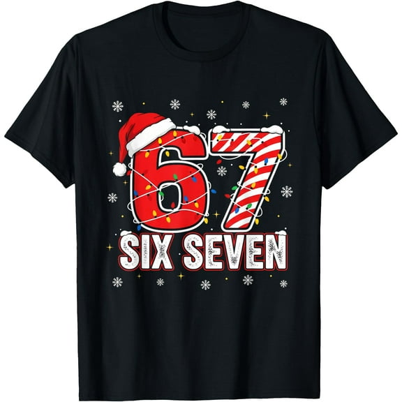 Funny Six Seven 67 Christmas Holiday Women Xmas T-Shirt Shirts