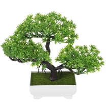 Artificial Pine Tree Bonsai Decor Indoor Small Fake Plants 2pcs Desktop Ornament