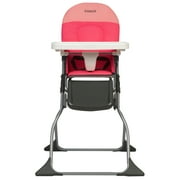 Cosco Kids Simple Fold Full Size High Chair with Adjustable Tray, Colorblock Coral