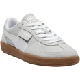 thumbnail image 2 of PU & MA Men's Palermo Sneakers White/Cool Light Gray/Gold - Retro Suede and Leather, 2 of 5