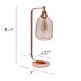 thumbnail image 4 of Elegant Designs Contemporary Home Office Metal Mesh Wire Shade Desk Lamp in Rose Gold Finish, 4 of 11