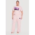 thumbnail image 2 of Women's Plus Size Acid Wash Los Angeles Graphic Crew Neck T-Shirt, 2 of 4