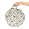 thumbnail image 2 of Muted Colors Round Floor Cushion with Handle, Continuous Branches and Spots Pastel Tones, Decorative Pillow for Living Room & Dorms, 18" Round, Champagne Blue Grey, by Ambesonne, 2 of 4