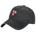 thumbnail image 4 of Skull Rose Print Vintage Wash Dad Hat Adjustable Curved Brim Baseball Cap,Casual Outdoor Sports Fishing Cap for Men and Women, 4 of 9