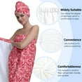 thumbnail image 6 of Colevkie 2 Pcs Women's Bath SKirt &Shower Cap Set,Quick Drying Absorbent Portable,for Bathroom Spa Travel Sauna,Prined Leaf Pattern, 6 of 7