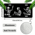 thumbnail image 2 of 1 Pcs License Plate Covers & Frames, Hippie - style Skeleton Poses For Decorative Front, Aluminum License Plate Covers & Frames Cover For Men Women, 12" X 6", 2 of 7