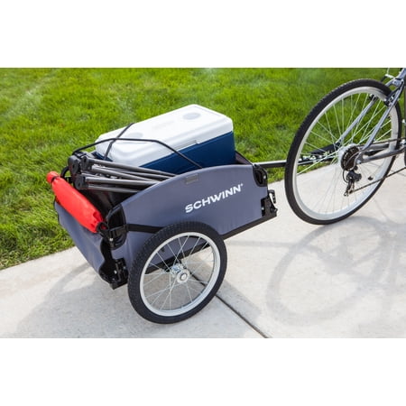 Schwinn Daytripper Cargo Trailer, 100 lbs capacity, gray / red