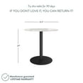 thumbnail image 4 of Nathan James Lucy White Carrara Faux Marble Table Top with Black Pedestal Base Modern Dining Table for 2, 4 of 8