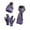 Purple, variant on PMVFHDE Men and Women Winter Fashionable Couple Riding Cold Weather Leopard Print Hat Thickened Scarf Touchscreen Knit Gloves Three-Piece Set for Outdoor Activities Purple
