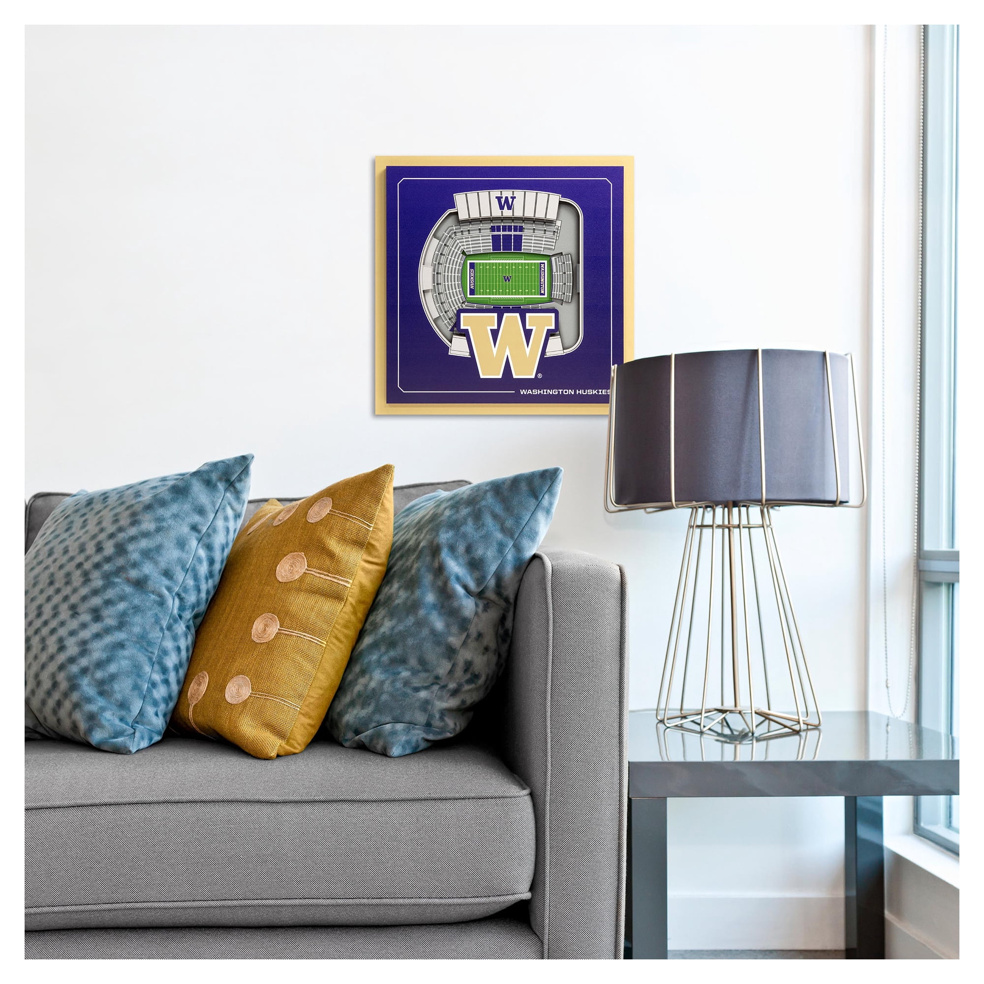 IDNA Washington Huskies 12" x 12" Stadium Series 3D Wall Art