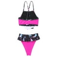thumbnail image 4 of Alvivi Girls 2Pcs Bikini Suit Ruffle Hem Tube Top Bottom Swimwear Set 2-10, 4 of 7